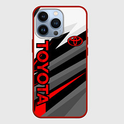 Чехол iPhone 13 Pro Toyota - белый и красный