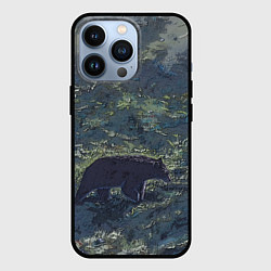 Чехол для iPhone 13 Pro Медведь идёт, цвет: 3D-черный