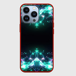 Чехол для iPhone 13 Pro Блестки света - текстура, цвет: 3D-красный
