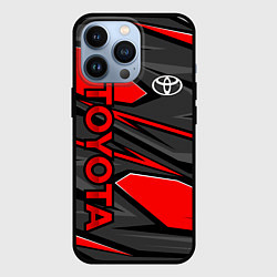 Чехол для iPhone 13 Pro Toyota - красная абстракция, цвет: 3D-черный