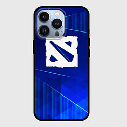 Чехол для iPhone 13 Pro Dota blue poly, цвет: 3D-черный