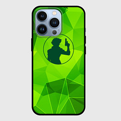 Чехол для iPhone 13 Pro Cowboy Bebop green poly, цвет: 3D-черный