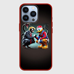 Чехол для iPhone 13 Pro Venom-Trump and Spider-Duck meme, цвет: 3D-красный