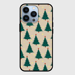 Чехол для iPhone 13 Pro Новогодняя ель, цвет: 3D-черный