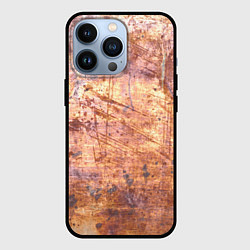 Чехол для iPhone 13 Pro Абстракция - old red metal, цвет: 3D-черный