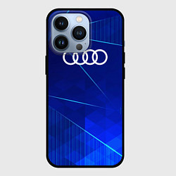 Чехол для iPhone 13 Pro Audi blue poly, цвет: 3D-черный