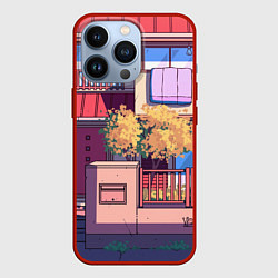 Чехол для iPhone 13 Pro Lo-fi японский стиль улица, цвет: 3D-красный