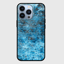 Чехол для iPhone 13 Pro Абстракция - blue ice, цвет: 3D-черный