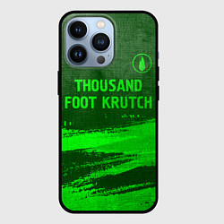 Чехол для iPhone 13 Pro Thousand Foot Krutch - green gradient посередине, цвет: 3D-черный
