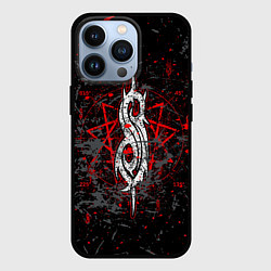 Чехол для iPhone 13 Pro Слипкнот брызги гранж, цвет: 3D-черный