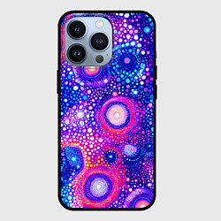 Чехол для iPhone 13 Pro Розово-голубая абстракция, цвет: 3D-черный