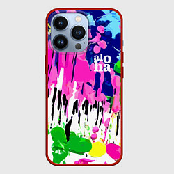 Чехол для iPhone 13 Pro Colorful abstraction - aloha, цвет: 3D-красный
