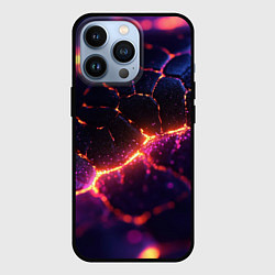 Чехол для iPhone 13 Pro Текстура вулкана, цвет: 3D-черный