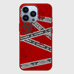 Чехол для iPhone 13 Pro Bio опасность, цвет: 3D-красный
