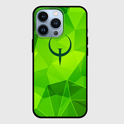 Чехол для iPhone 13 Pro Quake green poly, цвет: 3D-черный