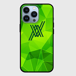 Чехол для iPhone 13 Pro Darling in the FranXX green poly, цвет: 3D-черный