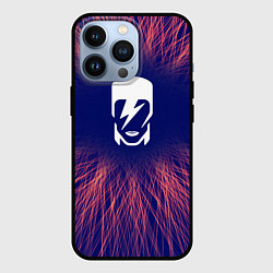 Чехол для iPhone 13 Pro David Bowie red energy, цвет: 3D-черный