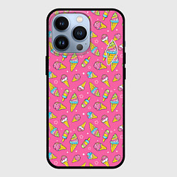 Чехол для iPhone 13 Pro Я люблю мороженку, цвет: 3D-черный
