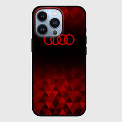 Чехол для iPhone 13 Pro Audi red poly, цвет: 3D-черный