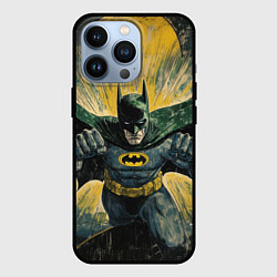 Чехол для iPhone 13 Pro Бэтмен с поднятыми кулаками, цвет: 3D-черный