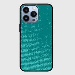 Чехол для iPhone 13 Pro Джинс с потертостями-зеленый, цвет: 3D-черный