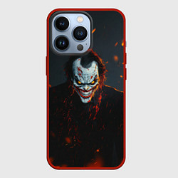 Чехол для iPhone 13 Pro Джокер оранжевые искры, цвет: 3D-красный