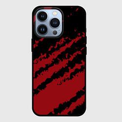 Чехол для iPhone 13 Pro The color is red and black, цвет: 3D-черный