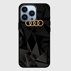 Чехол для iPhone 13 Pro Audi golden poly, цвет: 3D-черный