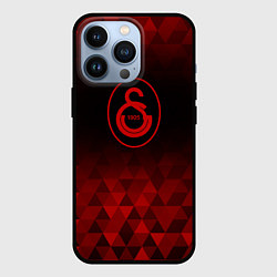 Чехол для iPhone 13 Pro Galatasaray red poly, цвет: 3D-черный