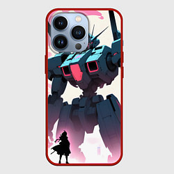 Чехол для iPhone 13 Pro Аниме и роботы, цвет: 3D-красный