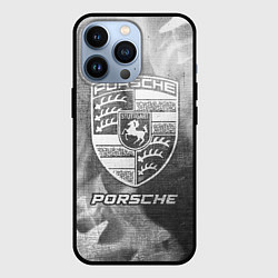 Чехол для iPhone 13 Pro Porsche - grey gradient, цвет: 3D-черный