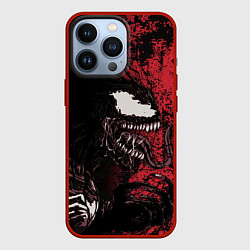 Чехол для iPhone 13 Pro Веном на красном, цвет: 3D-красный