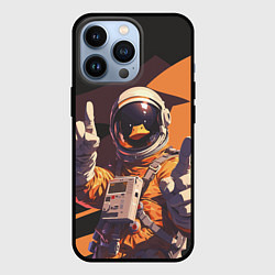 Чехол для iPhone 13 Pro Птичий астронавт, цвет: 3D-черный