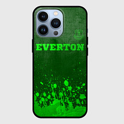 Чехол для iPhone 13 Pro Everton - green gradient посередине, цвет: 3D-черный
