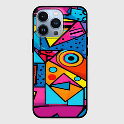 Чехол для iPhone 13 Pro Кислая геометрия, цвет: 3D-черный