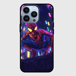 Чехол для iPhone 13 Pro Человек паук с желтыми глазами, цвет: 3D-черный