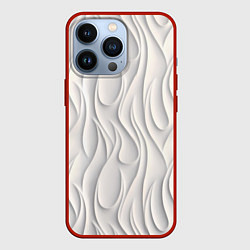Чехол для iPhone 13 Pro Рельефный узор, цвет: 3D-красный