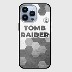 Чехол для iPhone 13 Pro Tomb Raider - white gradient посередине, цвет: 3D-черный