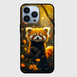 Чехол для iPhone 13 Pro Умилительная красная панда, цвет: 3D-черный