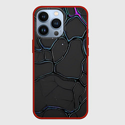 Чехол для iPhone 13 Pro Плита хай-тек текстура, цвет: 3D-красный