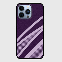 Чехол для iPhone 13 Pro Фиолетовый абстрактный с полосой, цвет: 3D-черный