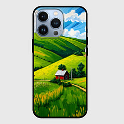 Чехол для iPhone 13 Pro Русская деревенька, цвет: 3D-черный