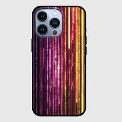 Чехол для iPhone 13 Pro Неоновый и переливающийся киберпанк узор, цвет: 3D-черный