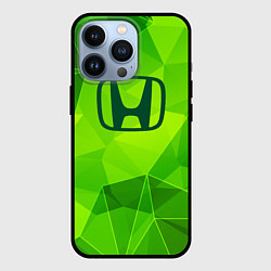 Чехол для iPhone 13 Pro Honda green poly, цвет: 3D-черный