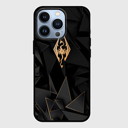 Чехол для iPhone 13 Pro Skyrim golden poly, цвет: 3D-черный