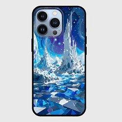 Чехол для iPhone 13 Pro Космический фантастический пейзаж, цвет: 3D-черный