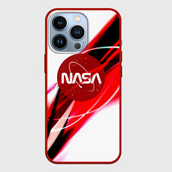 Чехол для iPhone 13 Pro Nasa абстрактные полосы, цвет: 3D-красный