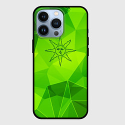 Чехол для iPhone 13 Pro Dark Souls green poly, цвет: 3D-черный