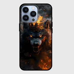 Чехол для iPhone 13 Pro Волк в огне, цвет: 3D-черный