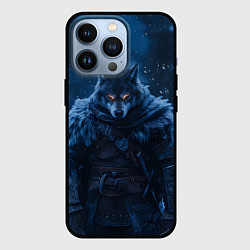 Чехол для iPhone 13 Pro Воин волк зимой, цвет: 3D-черный